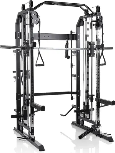 Hammer Trainingsstation Autark Smith Machine Multi - Vielseitige Fitness-Station für Krafttraining, kombiniert Multipresse und Kabelzüge für ein umfassendes Ganzkörpertraining. Ideal für individuelle Anpassungen und sicheres Training ohne Spotter.