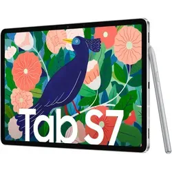 Samsung Galaxy Tab S7 Wi-Fi - Mystic Silver - 11" LTPS-Display mit 120 Hz, ideal für Gamer und Kreative. Inklusive S Pen für präzises Schreiben. Quad Speaker-System mit Dolby Atmos für beeindruckenden Sound. Perfekt für Arbeit und Unterhaltung.