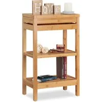 Bambusregal Standregal Holzregal 3 Ablagen - Regal aus nachhaltigem Bambus mit 3 Ablagen, ideal für Küche oder Bad, modern und umweltfreundlich.