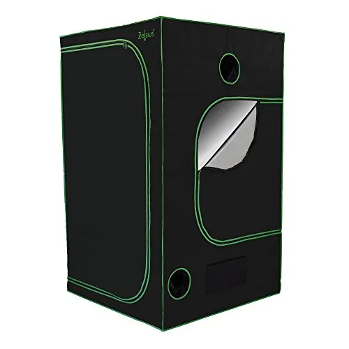 Zelsius Growzelt MyHomeGrow | Indoor Growroom für Pflanzenzucht - Zuchtzelte für Hydrokulturen, ideal für den Indoor-Gartenbau mit 99,9% lichtundurchlässigem Material und 95% Lichtreflexion für optimales Pflanzenwachstum.