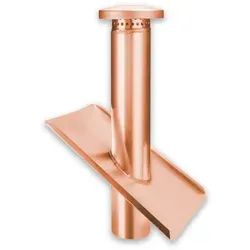 Dunstrohr Grömo mit Dunsthut und Wasserfalz, Ø 100mm - Sanitärinstallation, hochwertiges Kupferrohr für optimale Abführung von Dampf und Kondensat, ideal für professionelle Anwendungen.