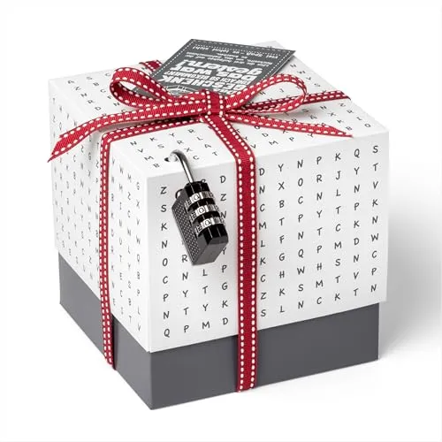 SURPRISA Geschenkbox - Personalisierbare Aufbewahrungsbox für kreative Geschenke, ideal für jeden Anlass, individuell gestaltbar mit Buchstaben-Motiv.