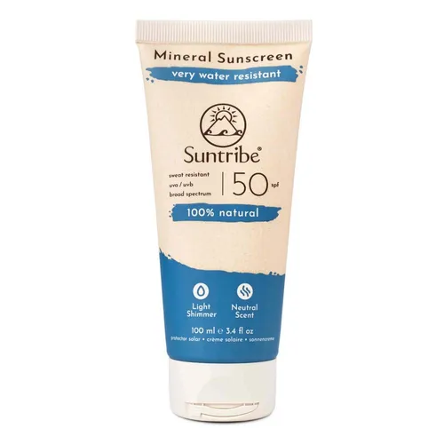 Suntribe Sonnencreme LSF 50 - 100 ml - Sonnenschutzmittel mit LSF 50, vegan und riffsicher. Hochwirksamer Breitbandschutz gegen UVA- und UVB-Strahlen, ideal für empfindliche Haut.