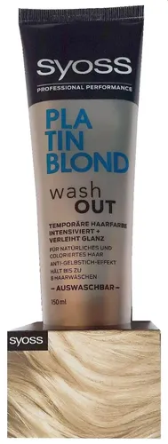 Syoss Wash Out Platin Blond temporäre Haarfarbe auswaschbar 150 ml