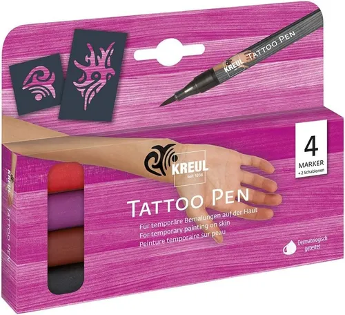 KREUL Tattoo Pen Hobby Line 4er Set