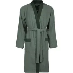 bugatti Herren Bademantel Francesco sage L - Hochwertiger Herren Kimonomantel aus 90% Baumwolle, 10% Polyester mit weichem Griff und hoher Saugfähigkeit - ideal für entspannte Tage.