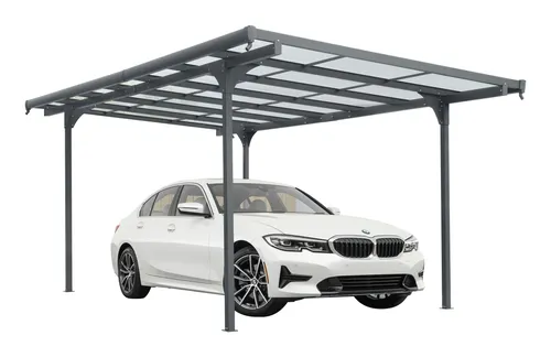 Floraworld Carport 6M mit 6 mm Platten - Robuster Carport für optimalen Schutz, Maße 299 x 496 x 210/226 cm, ideal für Ihr Fahrzeug und Gartenmöbel.