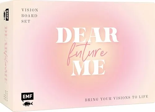 Vision Board: Dear Future Me - Dein persönlicher Kompass für Träume - Lebensführung: Gestalte dein Leben mit diesem kreativen Vision Board Set, inklusive Workbook und inspirierenden Kärtchen für klare Ziele und Motivation.