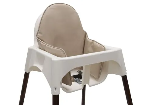 Jollein Hochstuhl- Sitzkissen - Nougat - Kissen für IKEA Hochstuhl - Wasserabweisend - 27x45x2cm
