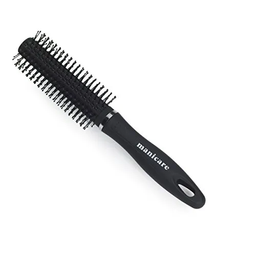 Manicare Runde Haarbürste für Volumen & Locken – Styling Rundbürste mit Gummigriff, sanften Kugelspitzen, für Föhnen, Glätten, alle Haartypen, nass & trocken