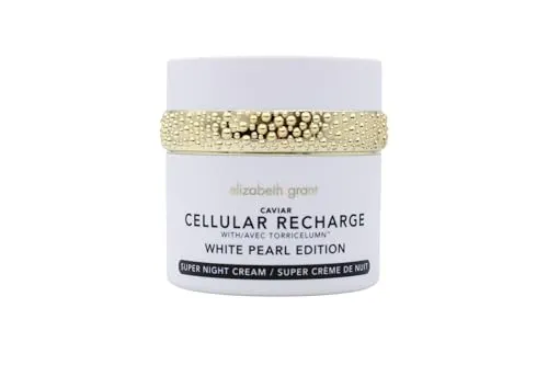 ELIZABETH GRANT Caviar White Pearl Nightcream - Nachtcreme 100 ml - Nachtpflege mit luxuriösem weißen Perlenextrakt, für intensive Regeneration und Feuchtigkeit über Nacht, ideal für strahlende Haut.
