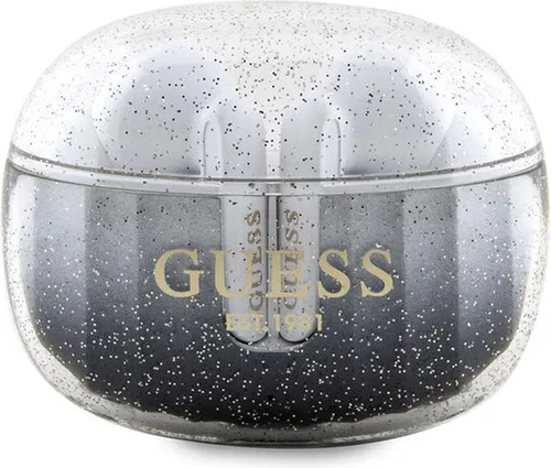 Guess Glitter Gradient TWS Bluetooth Kopfhörer (schwarz) - Kopfhörer mit Bluetooth 5.3, IPX4 wasserdicht und 4 Stunden Wiedergabezeit. Ideal für Musikliebhaber, die Stil und Funktionalität schätzen.