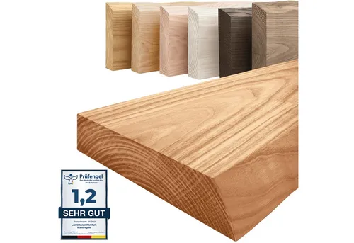LAMO Manufaktur Wandregal Pure 40 cm – Komplett-Set aus Massivholz - Hochwertiges Wandregal aus massivem Holz, handgefertigt und vielseitig einsetzbar. Ideal für individuelle Wandgestaltungen in jedem Raum – von Küche bis Wohnzimmer. Erhältlich in verschiedenen Holzfarben und Designs.