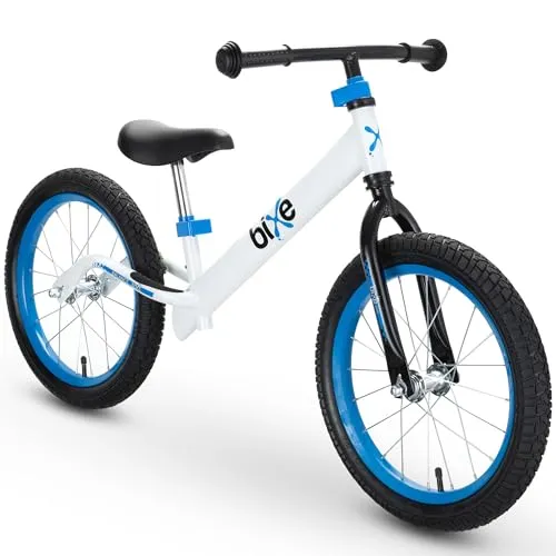 Bixe 16 Zoll Laufrad - Balance Bike für Kinder 5-9 Jahre in Blau - Kinderfahrzeuge: Sicheres und stabiles Laufrad ohne Pedale für schnelles Lernen des Gleichgewichts. Ideal für Jungen und Mädchen von 5 bis 9 Jahren.