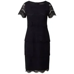 Vera Mont Cocktailkleid mit Spitze - Elegantes Cocktailkleid in nachtblau, knielang mit Spitze und Viertelarm. Perfekt für besondere Anlässe und bequem zu tragen dank normaler Passform.