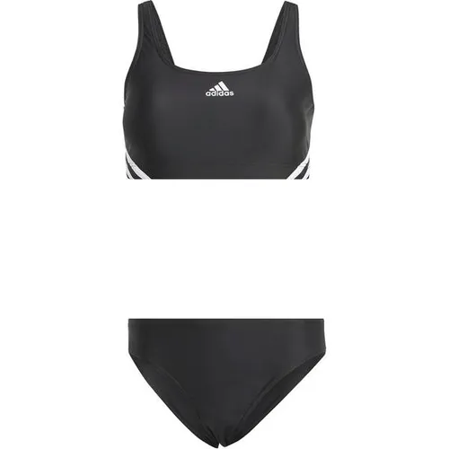 Adidas IB5985 Damen Bikini 3-Streifen Sport Swimsuit Infinitex Schwarz Gr 42 - Bademode für Damen, chlorbeständig und schnelltrocknend, ideal für sportliche Aktivitäten im Wasser.