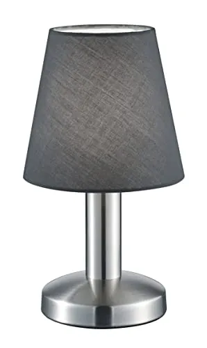 Trio 599700142 Tischleuchte MATS II - Berührungsschalter, Nickel, grau - Moderne Tischleuchte MATS II mit Touch-Funktion, ideal für Schlafzimmer oder Homeoffice. Energieeffizient mit LED-Technologie und zeitlosem Design in Nickel und Grau.