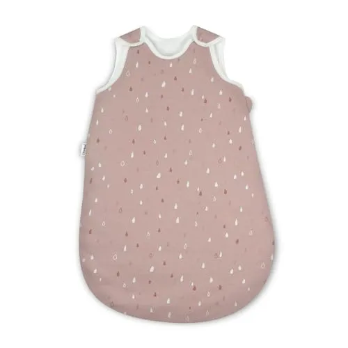 Ehrenkind® Baby Sommerschlafsack Rund | Sommer Schlafsack Gr. 74/80 Rose Tropfen - KOMFORTABLER SOMMER SCHLAFSACK: Hergestellt aus hochwertiger Bio-Baumwolle für ein angenehmes Schlafklima. DER IDEALE BEGLEITER: Mit 1 TOG für warme Nächte, bietet er Bewegungsfreiheit und Sicherheit durch den praktischen Rundum-Reißverschluss.
