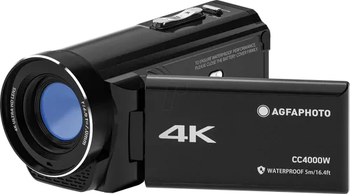 Agfaphoto CC4000W Realimove Camcorder - 4K Wasserdicht - Action-Cam mit 4K Videoauflösung und 24 Megapixel, bruchsicher und wasserfest - ideal für Abenteuer und Outdoor-Aktivitäten.