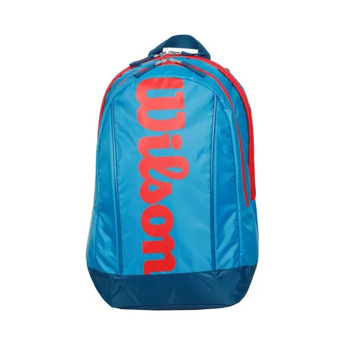 Wilson Tennis-Rucksack Junior/Kinder 2023 - Blau - Rucksack für junge Tennisspieler, mit Platz für bis zu 2 Schläger und zusätzlichen Stauraum, ideal für den Weg zum Platz.