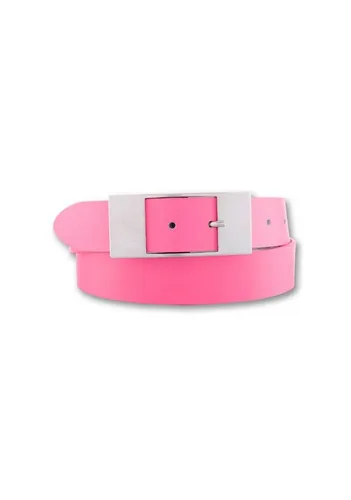 Stylischer Ledergürtel mit Dornschließe in Pink, Gr. 100 - Hochwertiger Gürtel von BERND GÖTZ, stufenlos verstellbar mit robuster Dornschließe. Ideal für legere Jeans oder schicke Röcke, perfekt für einen modischen Casual-Look.