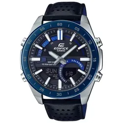 Casio Edifice Armbanduhr ERA-120BL-2AVEF - Schwarz/Schwarz - Herrenuhren mit negativem Display und Weltzeit-Funktion, ideal für Sportler. Wasserdicht bis 10 Bar und mit langlebiger Batterie für bis zu 10 Jahre.