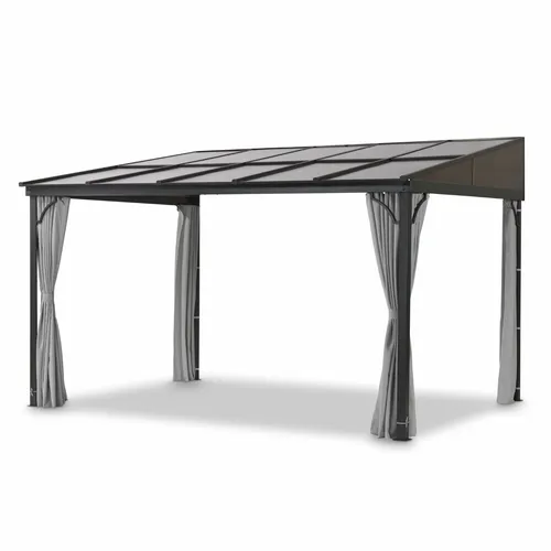 Leco Terrassenüberdachung Melanie - Außenanbau, wetterfeste Terrassenüberdachung für ganzjährigen Schutz, ideal für entspannte Frühstücke im Freien und ungestörte Familientreffen.