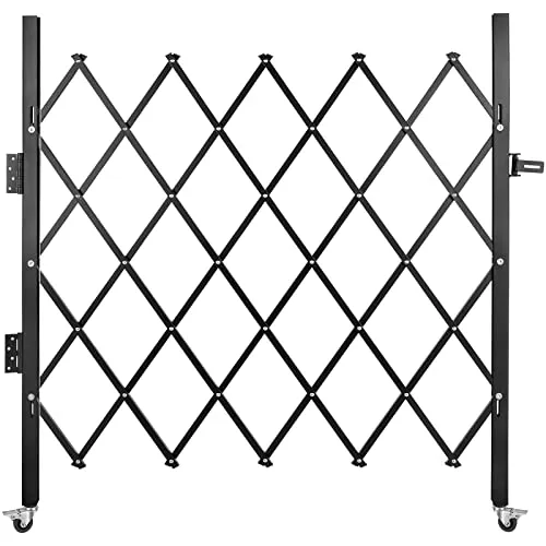 VEVOR Einzelnes Faltbares Sicherheitstor - 48 x 66 Zoll, langlebig aus Stahl und flexibel einsetzbar, ideal für Garagen und Kellerräume