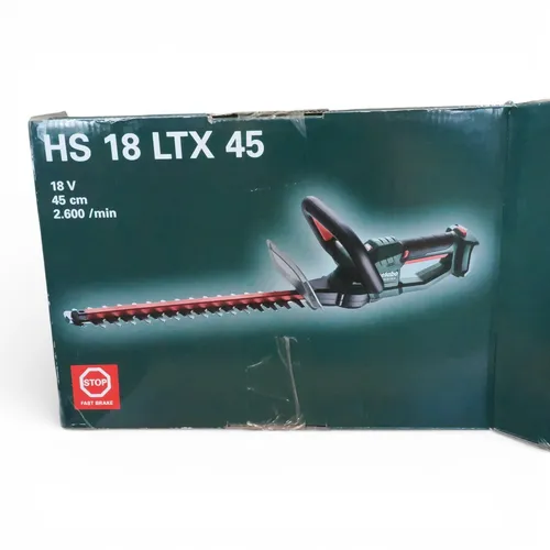 Metabo Akku-Heckenschere HS 18 LTX 45 - Leichte und leise Heckenschere, ideal für lärmsensible Bereiche und präzise Schnitte