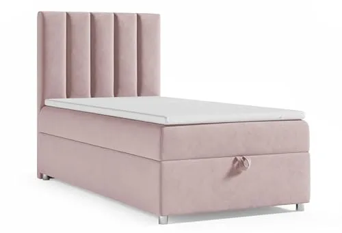 Best For Home Trinity K10 Einzelbett mit Stauraum - Stilvolles Boxspringbett 70x200 mit Bonell Federkernmatratze und praktischem Bettkasten für zusätzlichen Stauraum. Genießen Sie Komfort und Eleganz in Ihrem Schlafzimmer!