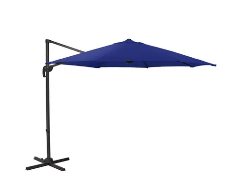 SVITA Ampelschirm - 290x290 cm, stufenlos höhenverstellbar und 360° drehbar, blau - Sonnenschirm für Garten, Balkon und Terrasse, bietet optimalen Sonnenschutz mit stufenloser Neigbarkeit und einfacher Kurbelmechanik für müheloses Öffnen und Schließen.