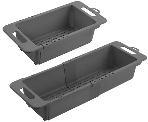 Metaltex Drain-Flex Spülkorb - Ausziehbar und Platzsparend - Der flexible Spülkorb Drain-Flex aus robustem Kunststoff passt sich von 35 bis 52 cm an jede Standardspüle an. Ideal zum Abtropfen von Geschirr und Küchenutensilien, leicht zu reinigen und lebensmittelecht.