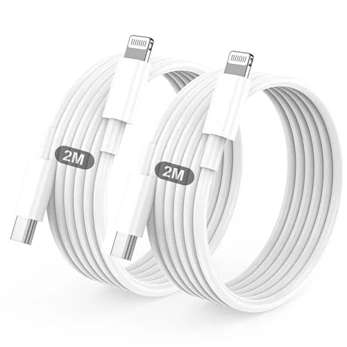Lightning Kabel USB C 2Pack 2M+2M Für IPhone ladekabel MFi Zertifiziert für Apple Schnellladekabel für IPhone 14/13/12/11/Pro/Pro Max/Mini/XR/XS/XS Max/X/8/7/6/6s/Plus/iPad