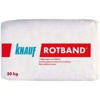 Knauf Rotband Haftputz 30 kg - Vielseitiger Gipsputz für Feuchträume - Baumaterial, atmungsaktiv und wasserdampfdurchlässig, ideal für Küchen und Bäder, einfache Handhabung mit langer offener Zeit.