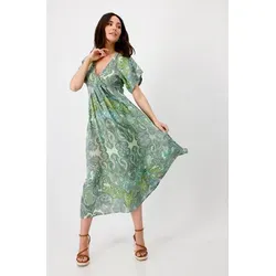 Maxikleid MONARI für Damen, Gr. 38, grün gemustert - Modisches Maxikleid mit Paisleymuster, wadenlang und pflegeleicht aus 100% Viskose. Ideal für stilvolle Anlässe oder den Alltag.