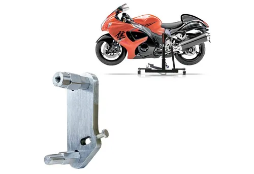 ConStands Motorradheber Adapterplatte für Power Classic / Evo für Suzuki Hayabusa 99-07 - Adapterplatte für ConStands Power Classic / Evo Grundständer, ermöglicht vielseitige Nutzung an verschiedenen Motorrädern, inklusive Bolzen und Hülsen.