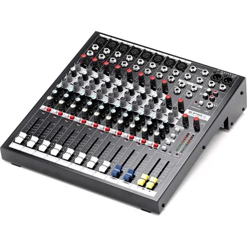 Soundcraft EPM8 Kleinmixer - Analoge Mischpulte mit 3-Band EQ, ideal für Live-Events und Studioaufnahmen, bietet professionelle Klangqualität und vielseitige Anschlussmöglichkeiten.
