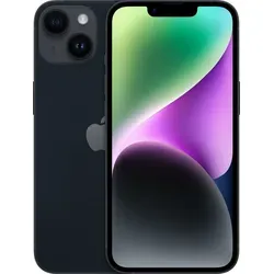 Apple iPhone 14 - 128 GB, Midnight, 5G Smartphone - Smartphone mit 6.10" Display, SIM + eSIM, 12 Mpx Kamera für beeindruckende Fotos und ultraschnelle 5G-Verbindung.