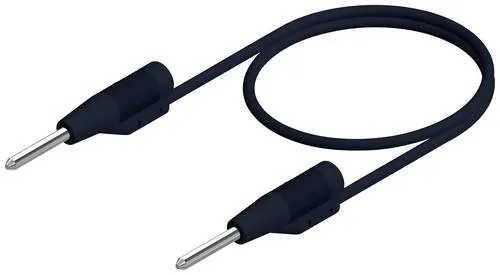 Hirschmann Test & Measurement MVL 2/100sw Messleitung Stecker 2mm Stecker 2mm 1.00m Schwarz 1St.