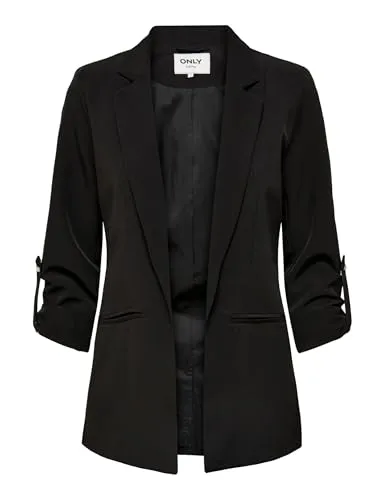 ONLY Damen Blazer ONLKayle Orleen - Elegantes Sakko mit Dreiviertel-Ärmeln - Blazer für Damen, ideal für schicke Anlässe, mit praktischen Vordertaschen und normaler Passform für optimalen Tragekomfort.