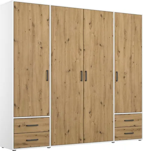 rauch Voyager Drehtürenschrank - Drehtürenschrank in modernem Design, individuell anpassbar mit bis zu 7 Einlegeböden und Kleiderstange – ideal für optimalen Stauraum auch in kleinen Räumen.