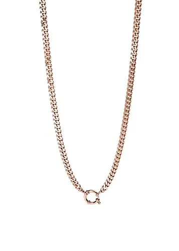 Purelei® Große Panzerkette mit Charm-Verschluss – Statement-Halskette aus Edelstahl - Ketten für Damen: Markante 6,6 mm breite Panzerkette mit praktischem Charm-Verschluss für individuelle Looks – in Roségold oder Silber erhältlich.