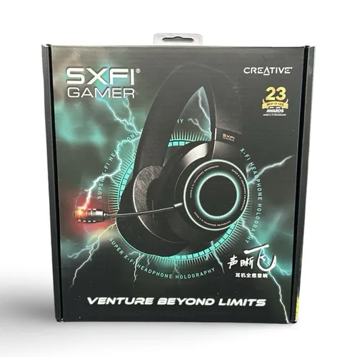 Creative SXFI Gamer Headset Schwarz USB Gaming Kopfhörer mit Mikrofon