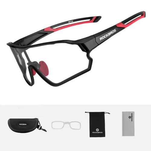 ROCKBROS Sportbrille - Photochromatische Fahrrad-Sonnenbrille mit UV400 Schutz - Radbrillen für Unisex Erwachsene, mit innovativer photochromatischer Technologie für optimalen Blendschutz und 100% UV400 Schutz beim Radfahren.