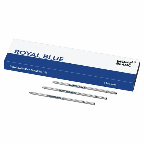 3x Montblanc small Ballpoint/Kugelschreiber Mine Royal Blue/Blau - Refill/Ersatz