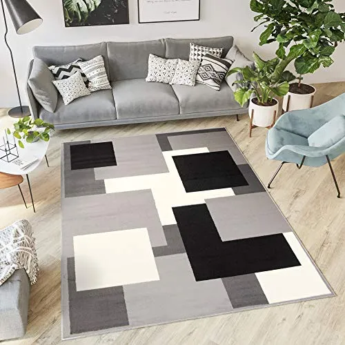 Tapiso Teppich, Grau, Textil, 80x150 cm, in verschiedenen Größen erhältlich, pflegeleicht, Teppiche & Böden, Teppiche