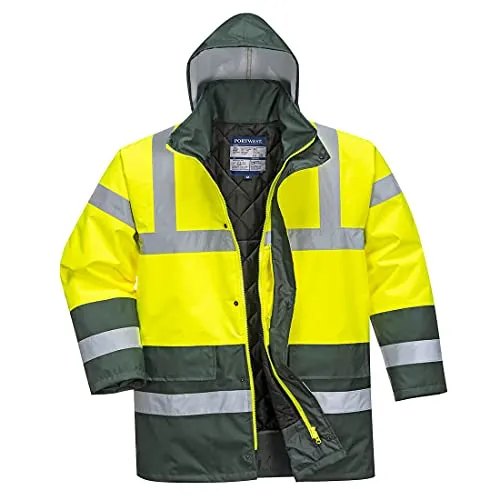 Warnschutz Winterjacke S466 von Portwest - Funktionsjacken, wasserdicht und kälteschutz-zertifiziert bis -40°C, ideal für extreme Witterungsbedingungen und beste Sichtbarkeit bei jedem Wetter.