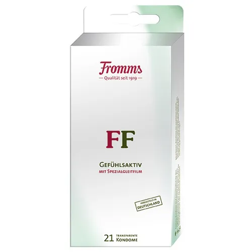 MAPA Fromms FF 21 Kondome - SB Blockpackung - Intimhygiene, bietet besonderen Spezialgleitfilm für maximalen Komfort und Sicherheit.