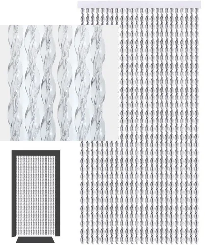 Defactoshop Insektenschutz-Vorhang - PVC Fliegenschutz mit Glitzer-Effekt - Insektenschutzvorhänge, 100x220cm, kürzbar und pflegeleicht, ideal für Fenster und Türen, sorgt für einen stylishen Schutz vor Insekten.