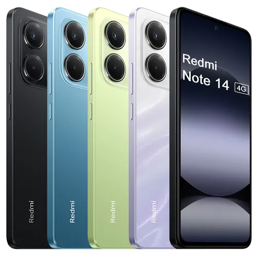 Xiaomi Redmi Note 14 4G Smartphone - 108 MP Kamera, 8 GB RAM, Blue - Smartphone mit 6.67 Zoll AMOLED Display und 108 MP Hauptkamera für beeindruckende Fotos. Ideal für Multimedia und Gaming, ausgestattet mit 5500 mAh Akku und IP54 Spritzwasserschutz.